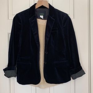 J. Crew velvet blazer, size 8P